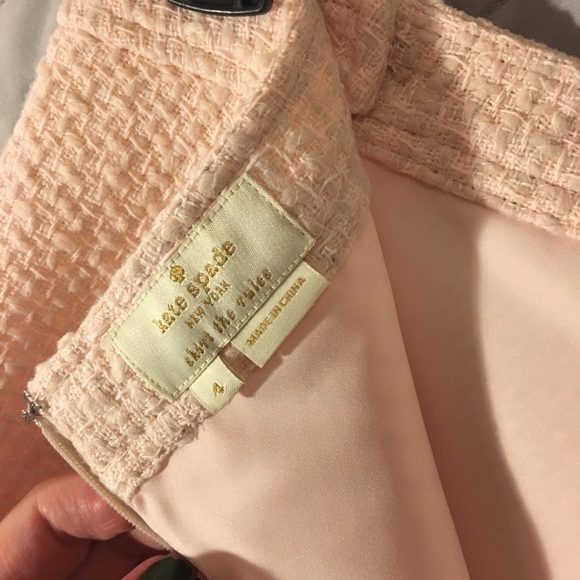Kate Spade Blush Pink Tweed Military Skirt NWOT - Picture 8 of 8